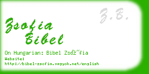 zsofia bibel business card